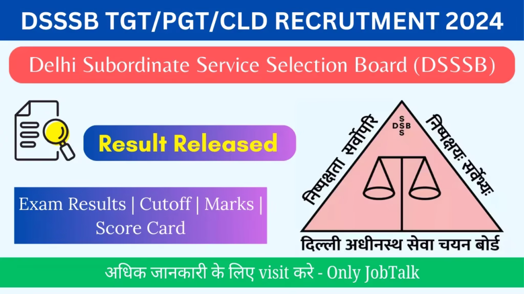 DSSSB Results 2024