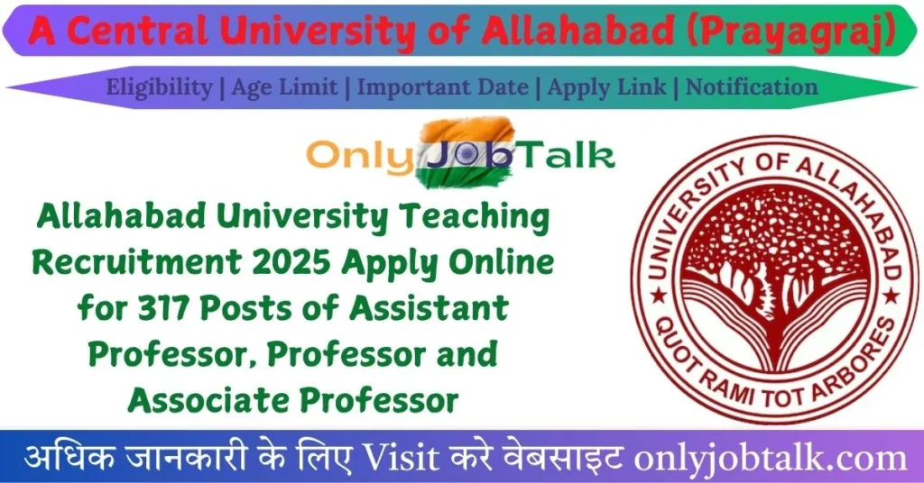 Allahabad University Teaching Recruitment