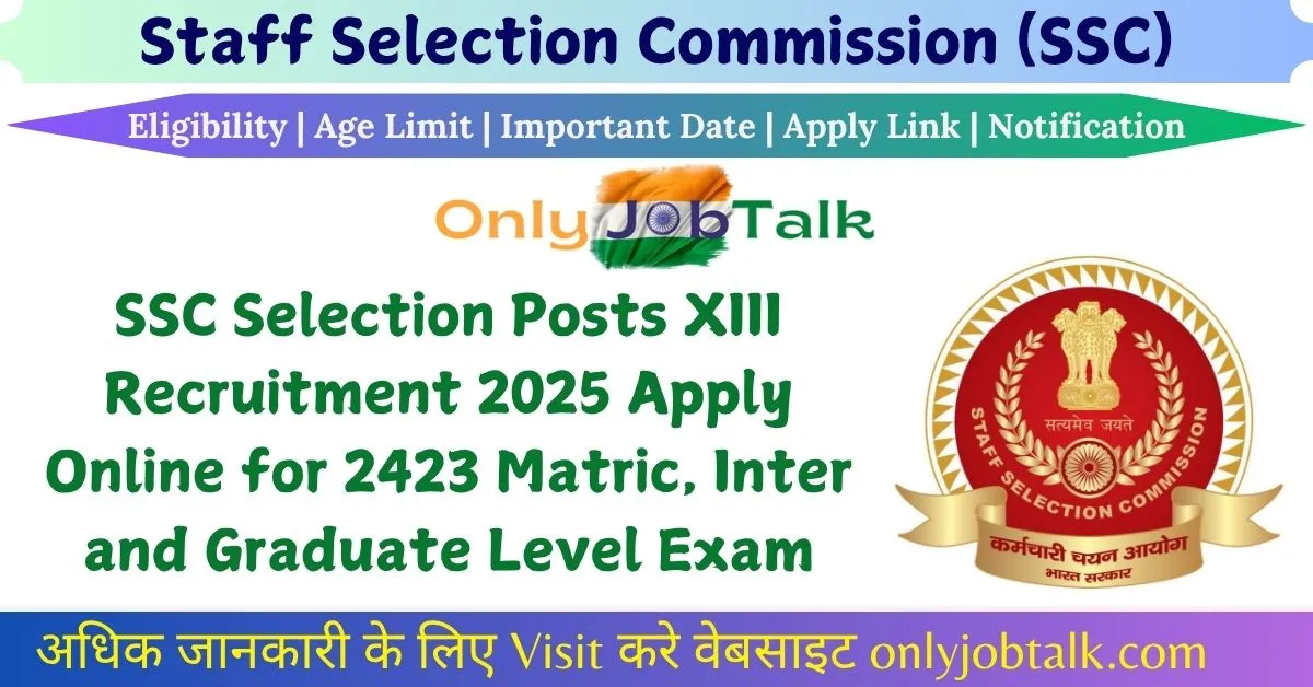 SSC Selection Post XIII