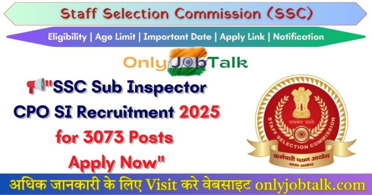SSC Sub Inspector