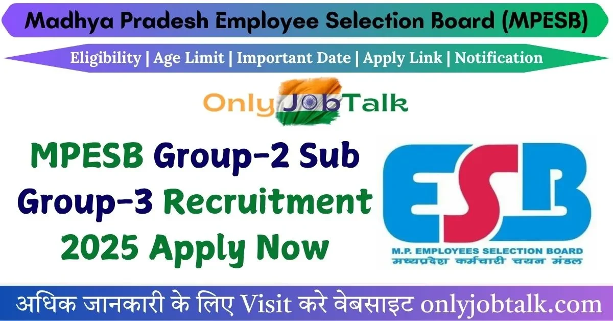 MPESB Group-2 Sub Group-3